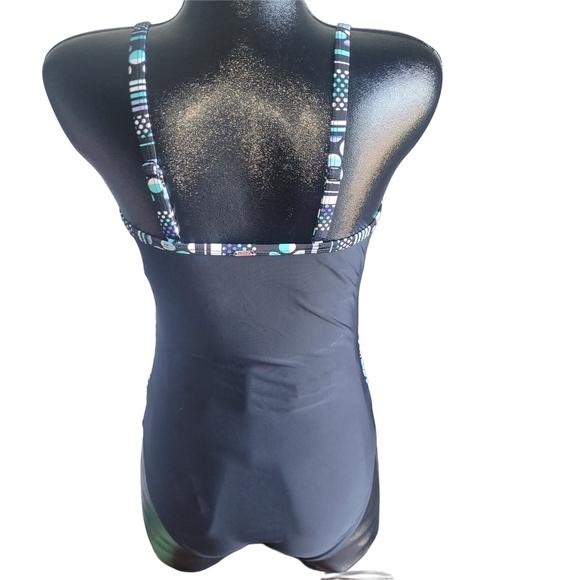 Krista Polka Dot Striped Swimsuit 12 - Picture 3 of 3